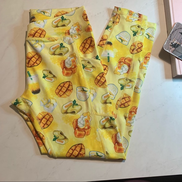 IRON YOKAI Mango Print V-CUT LEGGINGS Size XL - Picture 3 of 15